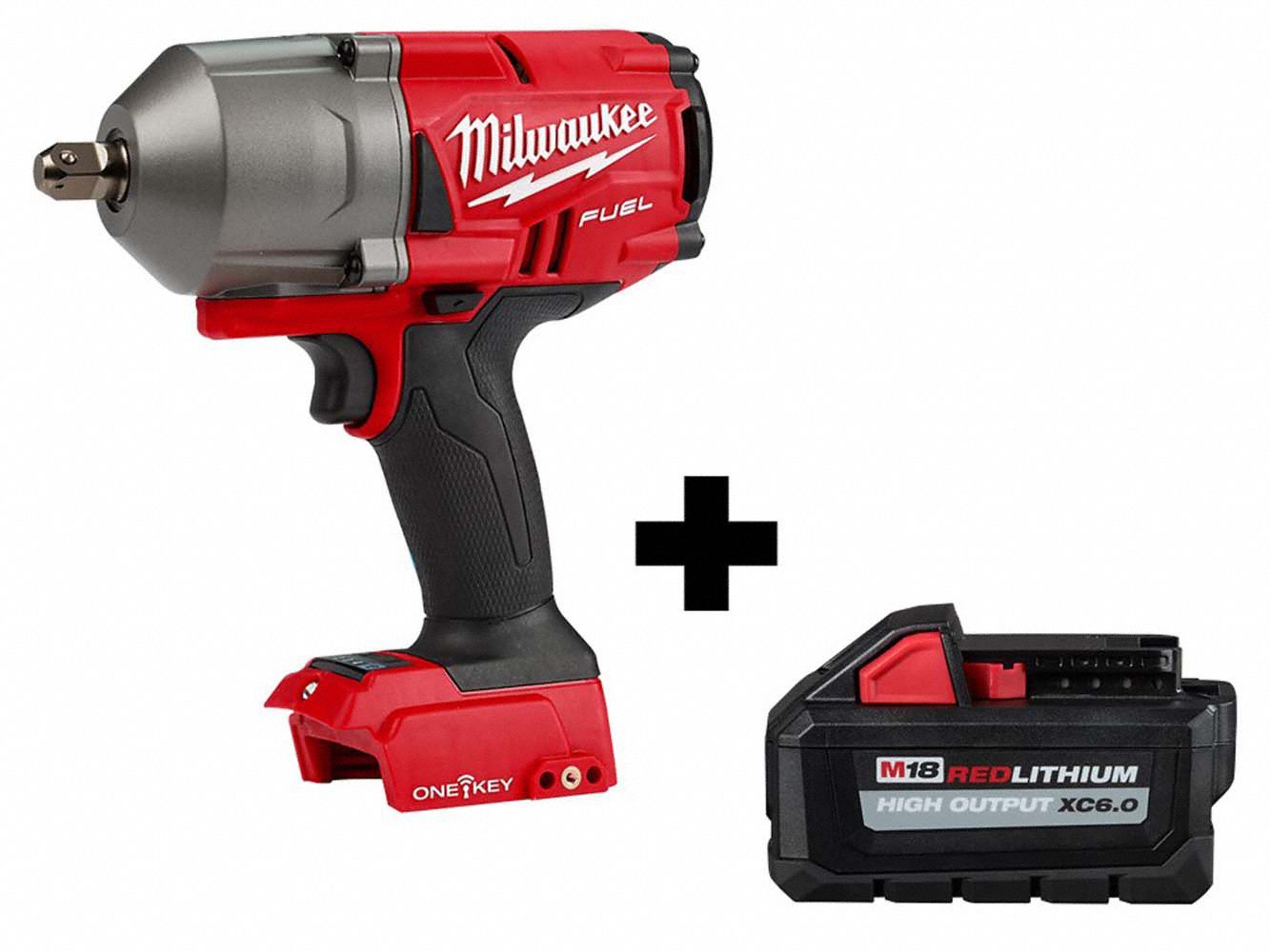 MILWAUKEE Impact Wrench, Cordless, Compact, 18VDC 359WG9286220 48