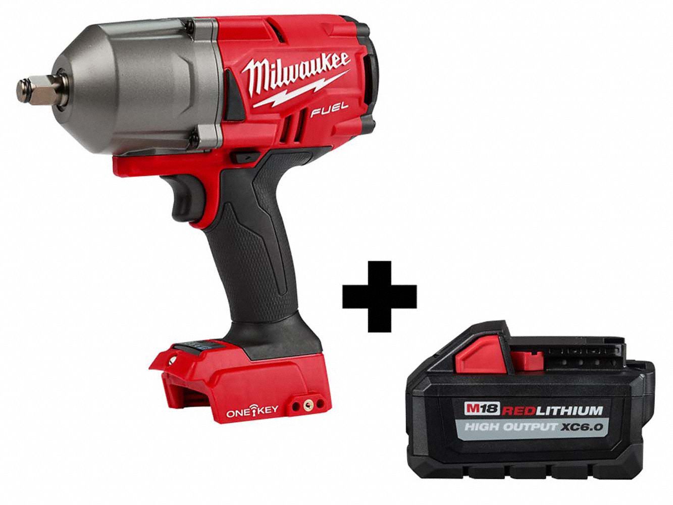 Impact Wrench, Cordless, 18VDC, Compact