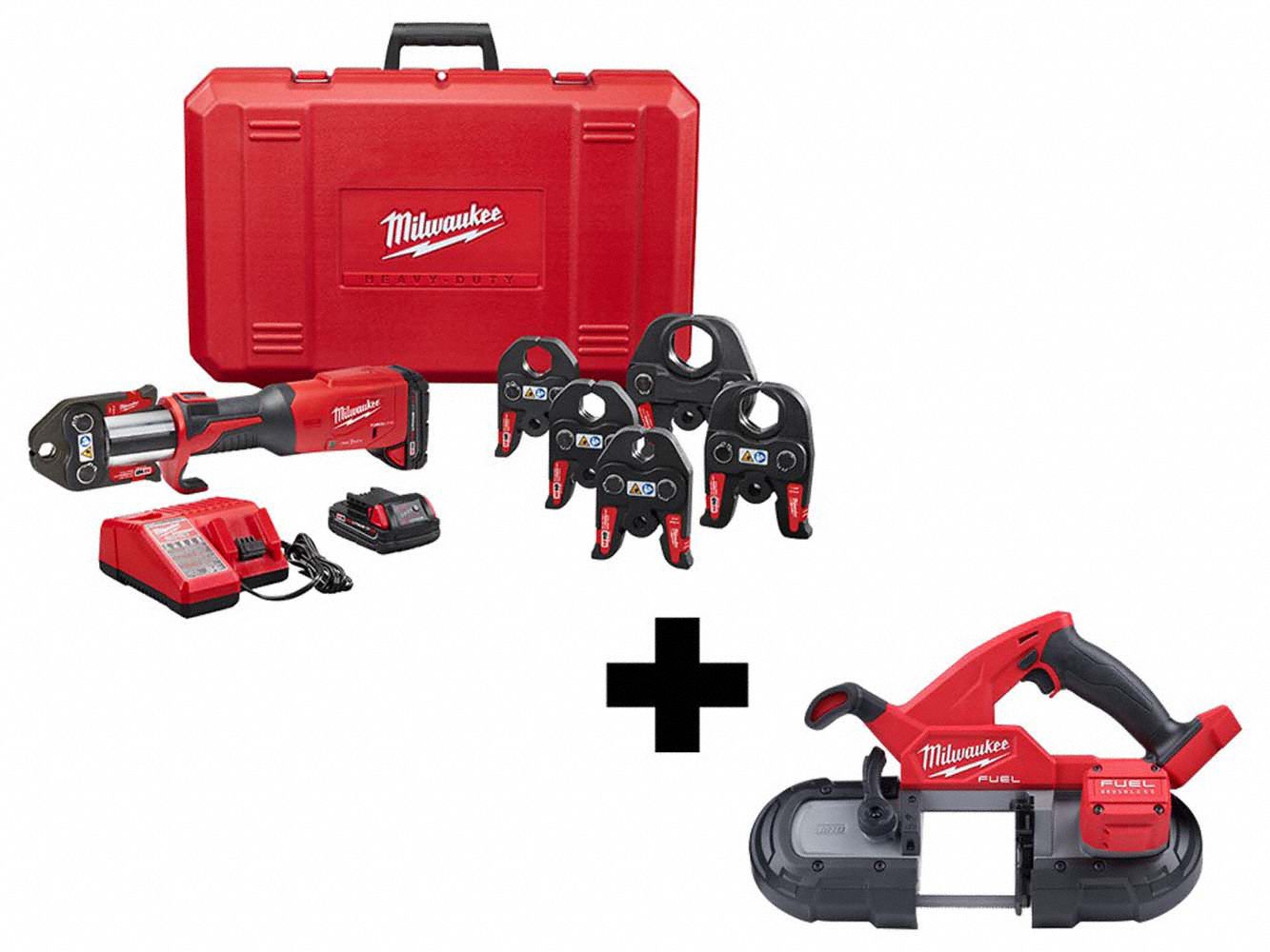 MILWAUKEE Pressing Tool Kit, 18V, 143/16", 31/8" W 359WJ2292222