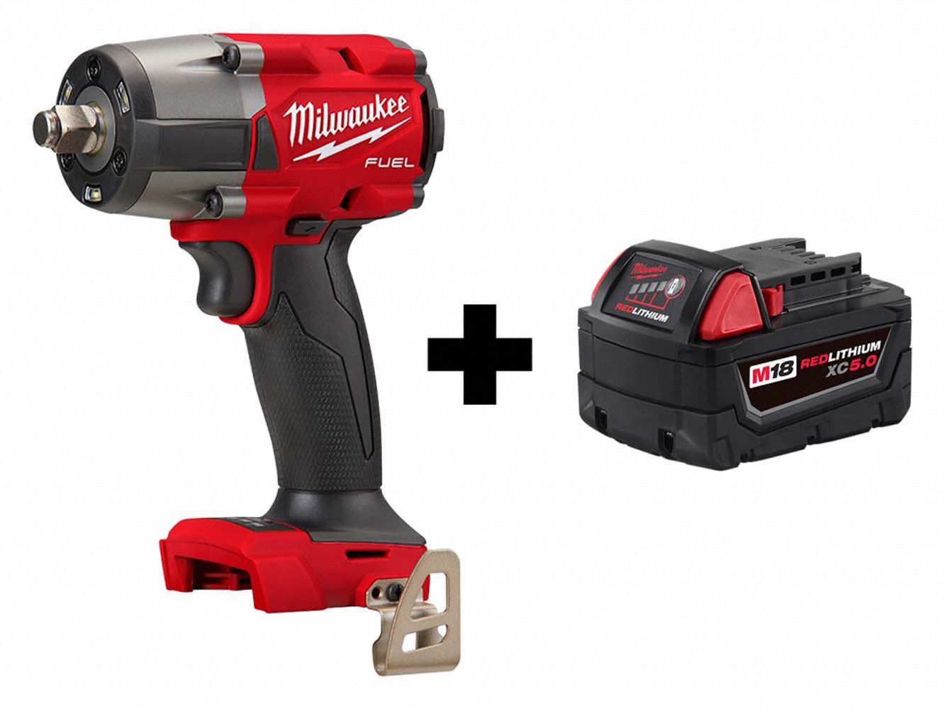 Mid-Torque Impact Wrench: 1/2 in Square Drive Size, 550 ft-lb Fastening  Torque, Brushless Motor