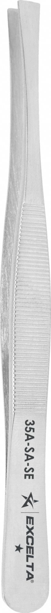 Tweezers: Stainless Steel, Flat, Straight Tip