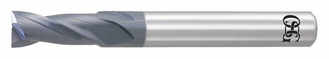 Square End Mill: Carbide, WXL Coated, 2 Flute, 1/16" Mill Dia, 1/8" LOC, 2" OAL
