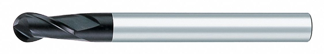 Ball End Mill, Single End, 1.00mm, Carbide