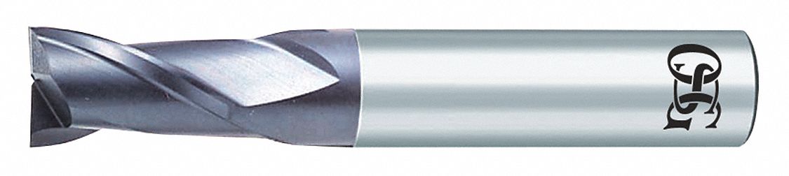 Square End Mill: Carbide, Diamond Coated, 2 Flute, 1 mm Mill Dia, 4 mm LOC, 45 mm OAL