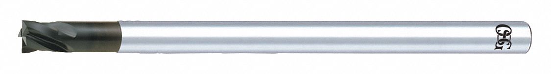 Square End Mill: Carbide, Diamond Coated, 4 Flute, 1/16" Mill Dia, 1/16" LOC, 3" OAL