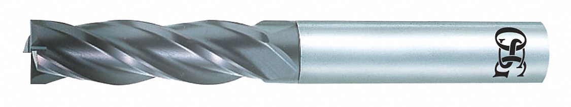 Square End Mill: Carbide, Diamond Coated, 4 Flute, 0.5 mm Mill Dia, 2 mm LOC, 40 mm OAL