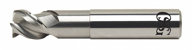 Square End Mill: Carbide, 3 Flute, 1" Mill Dia, 1" LOC, 5" OAL