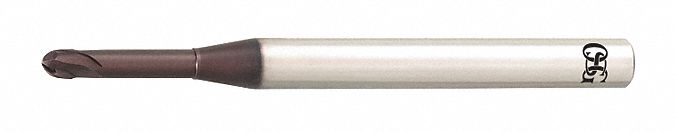 Ball End Mill, Single End, 0.60mm, Carbide