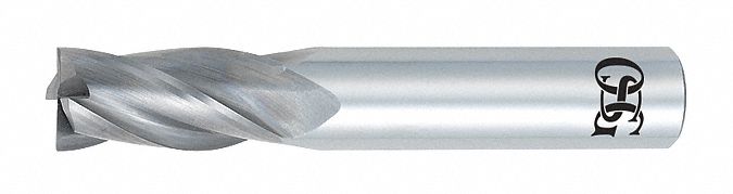 Square End Mill: Carbide, 4 Flute, 3/32" Mill Dia, 3/8" LOC, 1-1/2" OAL