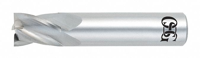 Square End Mill: Carbide, 4 Flute, 1 mm Mill Dia, 2 mm LOC, 39 mm OAL