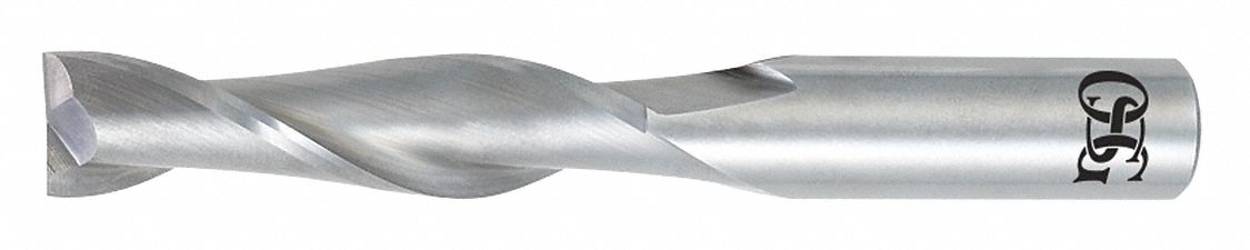 Square End Mill: Carbide, 2 Flute, 1/8" Mill Dia, 3/4" LOC, 2-1/4" OAL