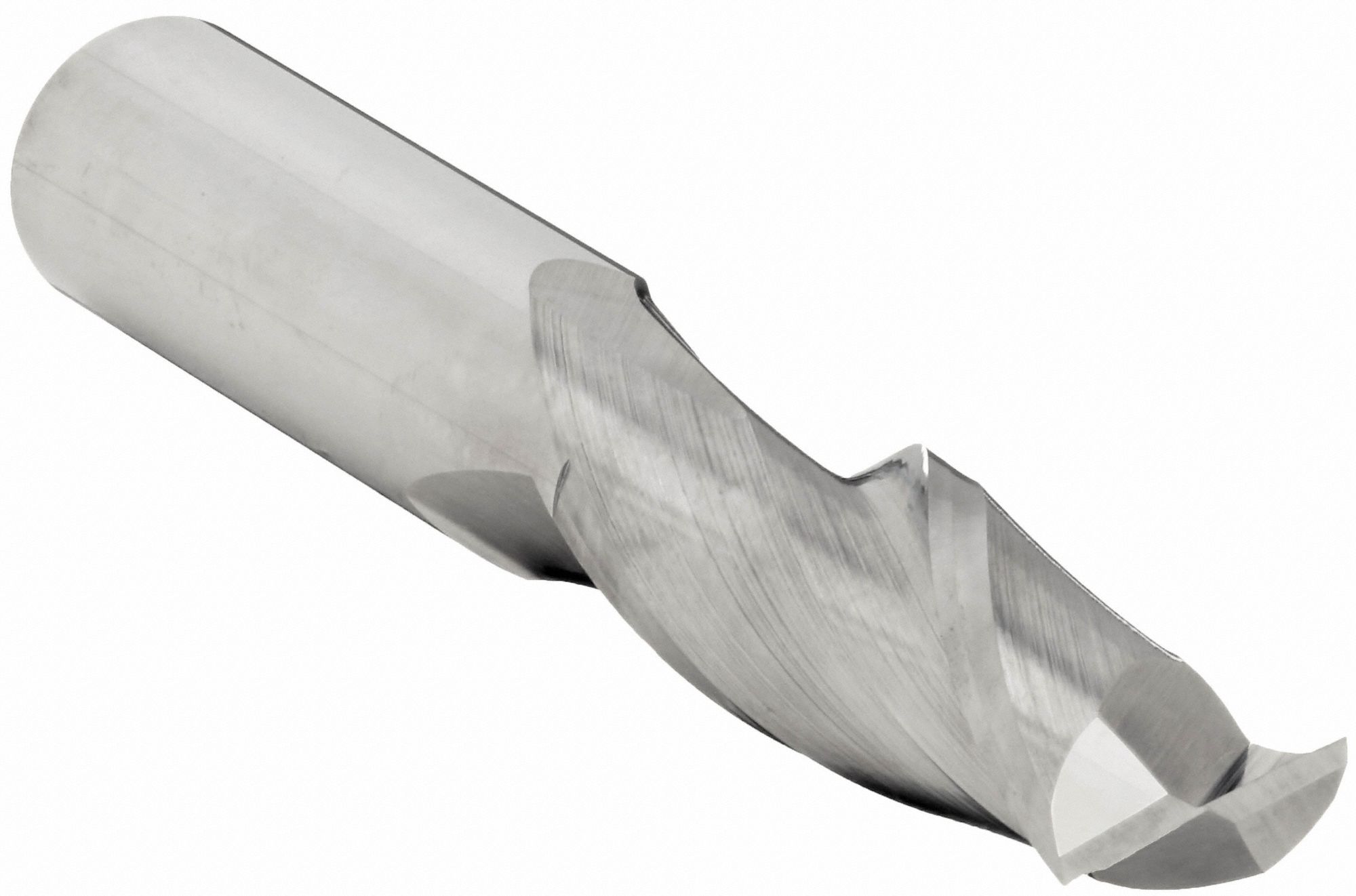 Square End Mill: Carbide, 2 Flute, 1" Mill Dia, 2-1/4" LOC, 5" OAL