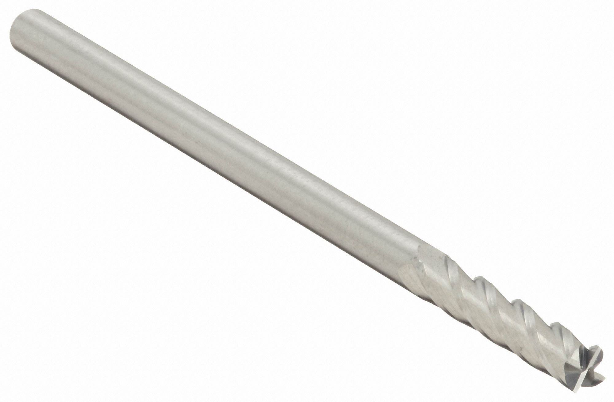 Square End Mill: Carbide, 4 Flute, 4 mm Mill Dia, 28 mm LOC, 76 mm OAL