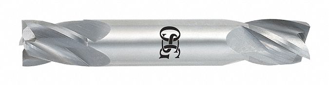 Square End Mill: Carbide, Double End, 4 Flute, 7/16" Mill Dia, 9/16" LOC, 2-3/4" OAL