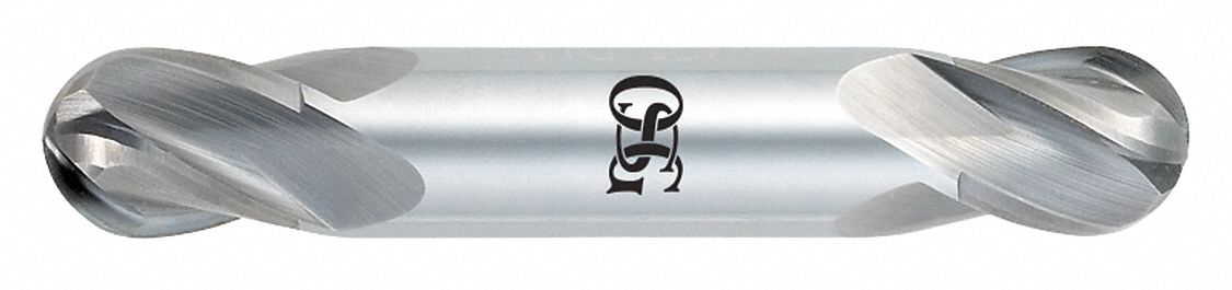 Ball End Mill, Double End, 1/16", Carbide