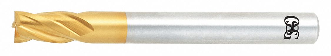 Sq. End Mill, Single End, Pow Met, 1/16"