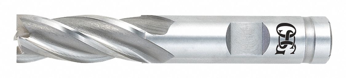 Square End Mill: High Speed Steel, 6 Flute, 13/16" Mill Dia, 1-7/8" LOC, 4" OAL
