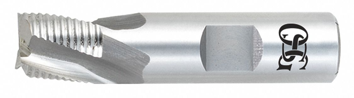 Roughing End Mill: Cobalt, 3 Flute, Fine Pitch, 1" Mill Dia, 1" LOC, 3-1/2" OAL