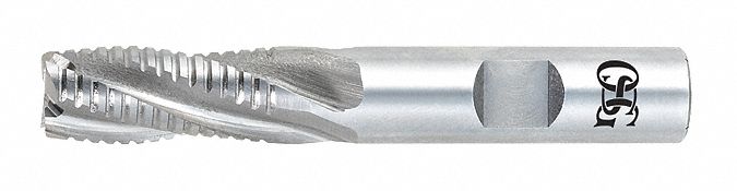 Roughing End Mill: Cobalt, 4 Flute, 1" Mill Dia, 4" LOC, 6-1/2" OAL
