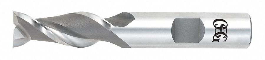 Square End Mill: Cobalt, 2 Flute, 1-1/2" Mill Dia, 2" LOC, 4-1/2" OAL