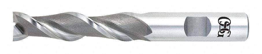 Square End Mill: Cobalt, 2 Flute, 1-1/2" Mill Dia, 4" LOC, 6-1/2" OAL