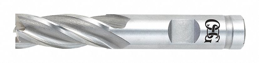 SQUARE END MILL, BRIGHT/UNCOATED FINISH, CENTRE CUTTING, 6 FLUTES, 1⅛ IN MILLING DIA