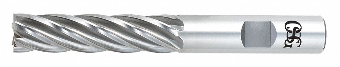 Square End Mill: Cobalt, 4 Flute, 1-1/4" Mill Dia, 4" LOC, 6-1/2" OAL