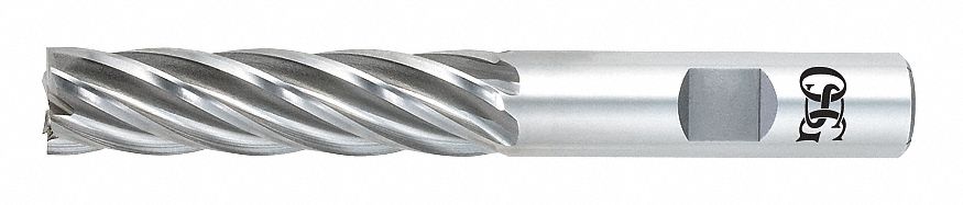 Square End Mill: Cobalt, 4 Flute, 1" Mill Dia, 4" LOC, 6-1/2" OAL