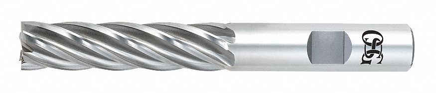 SQUARE END MILL, BRIGHT/UNCOATED, NON-CENTRE CUTTING, 4 FLUTES, ⅜ IN MILLING DIAMETER