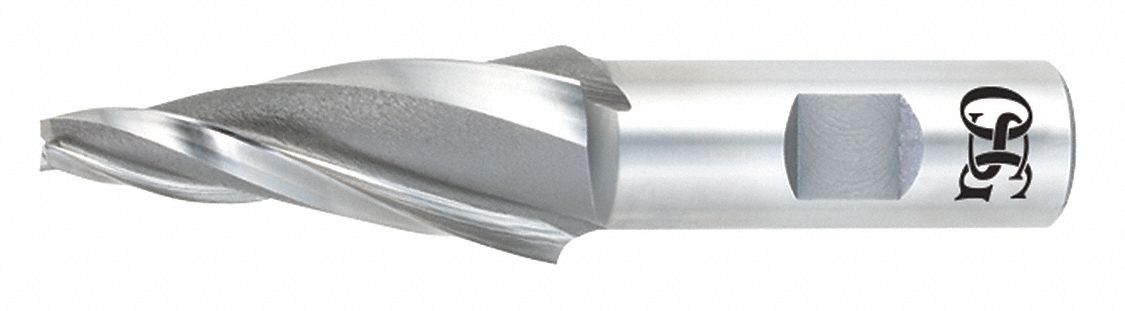 Bassett MSE-4 Carbide General Purpose End Mill,Uncoated Finish 1.5 Cut Length .06 Radius Corner End 30 Degree Helix 4 Length .75 Cut Dia. 