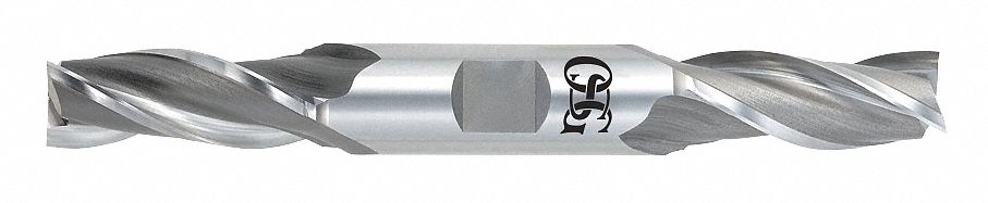 Square End Mill: Cobalt, Double End, 3 Flute, 1" Mill Dia, 1-7/8" LOC, 6-3/8" OAL
