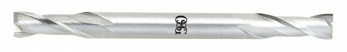 Square End Mill: Cobalt, Double End, 2 Flute, 1/16" Mill Dia, 3/32" LOC, 2" OAL
