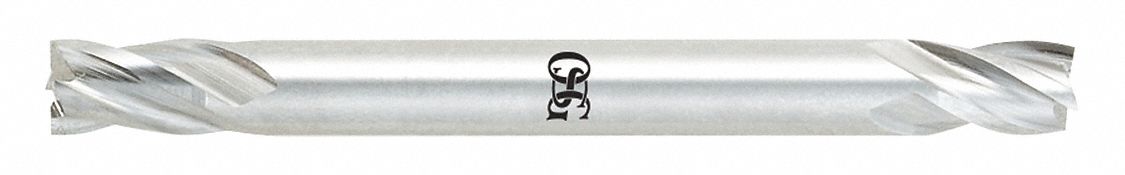 Square End Mill: Cobalt, Double End, 4 Flute, 1/16" Mill Dia, 3/32" LOC, 2" OAL