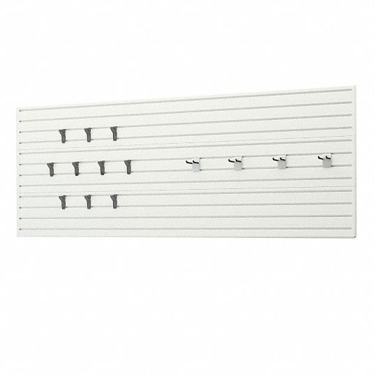 FLOW WALL, 96 in x 3/4 in x 36 in, 6 Panels, Slatwall Kit 35DT09FWS