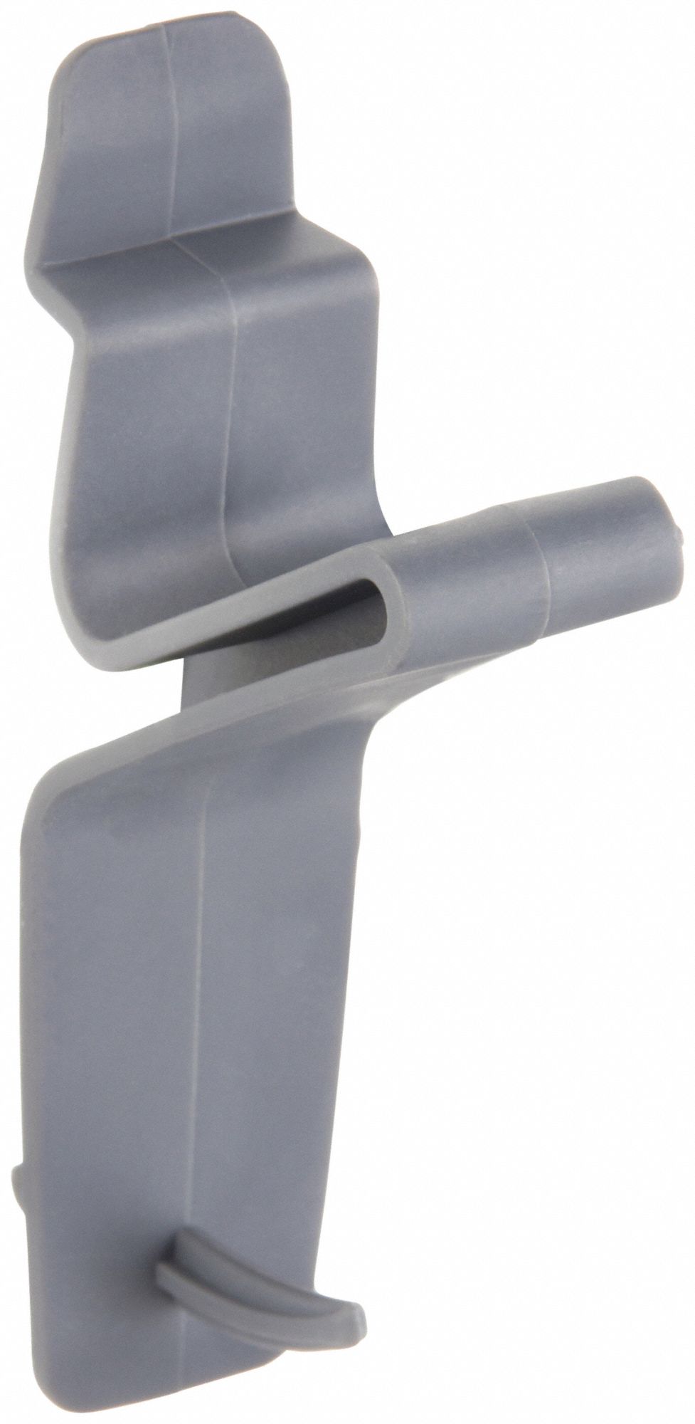 Slatwall X-Hook: 1 1/2 in x 2 1/4 in x 4 1/2 in, 15 lb Load Capacity, Plastic, PVC Coated