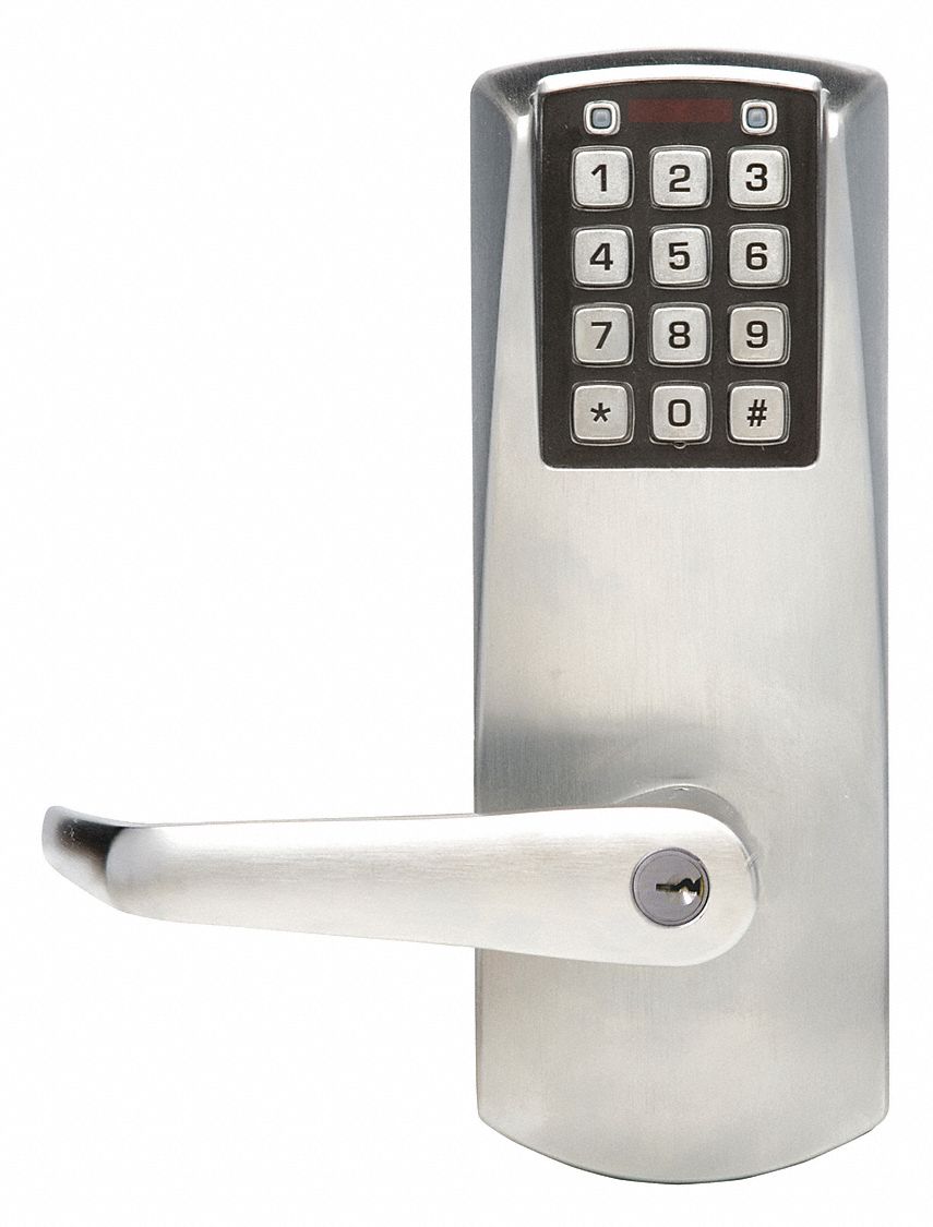 Electronic Keyless Deadbolt Lock: Entry with Key Override, Keypad, Mortise Mounting, Zinc