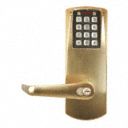 Electronic Keyless Deadbolt Lock, 2-3/4 in Backset, Mortise, Satin Brass, 1 in Latch Length
