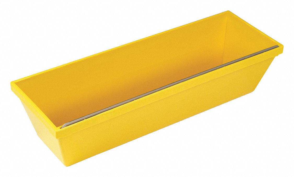 DRYWALL MUD PAN, PLASTIC, 4 5/8 IN OVERALL W, 12 IN OVERALL L, 14 IN OVERALL D