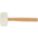 RUBBER MALLET, WOOD HANDLE, 30 OZ HEAD WT, 2⅜ IN DIA, 4¼ IN HEAD L, 14 IN OVERALL L