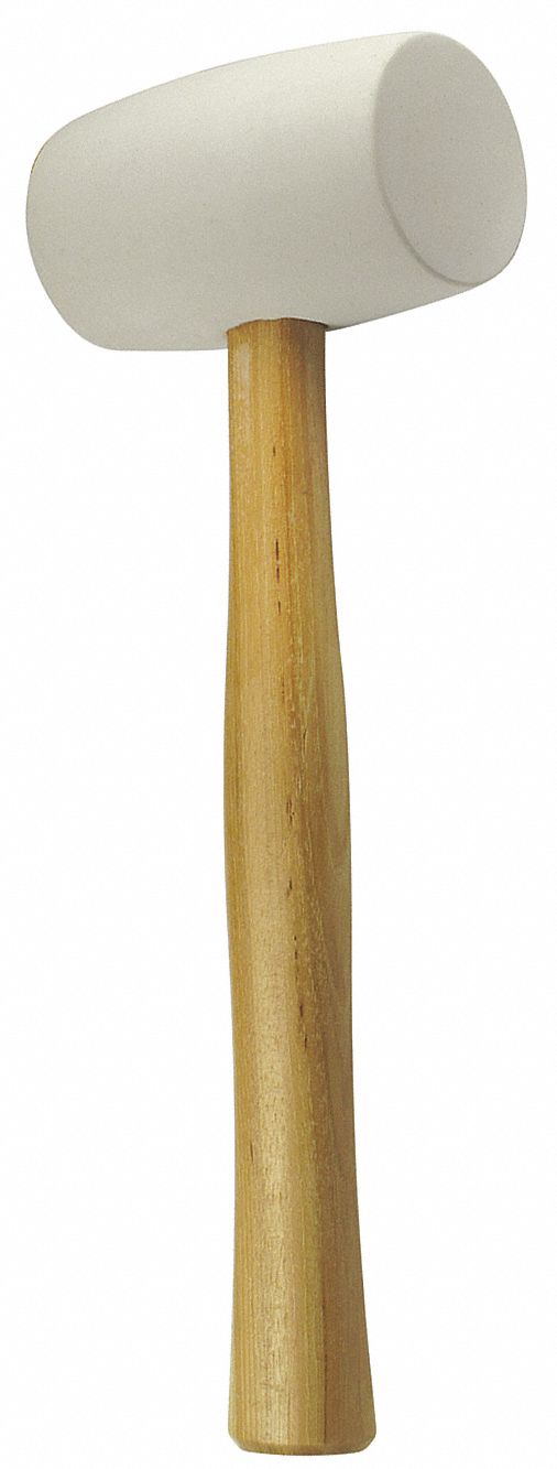 Mazo de goma blanco de 12 onzas con mango de madera, HMRM-12 - Vendido por  ucostore Only