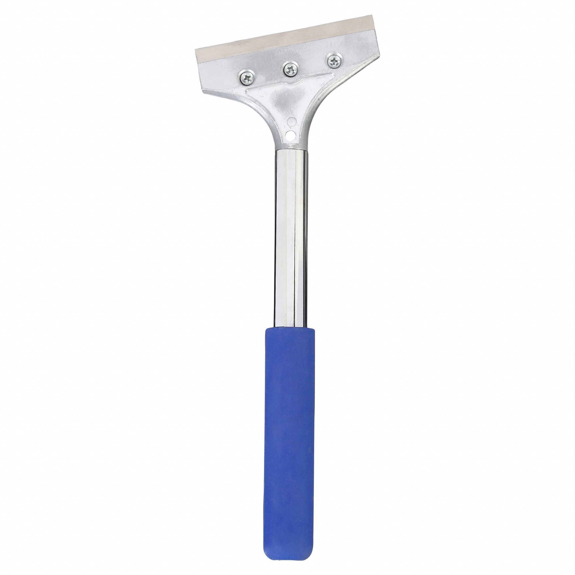 SCRAPER, ALUMINUM BLADE, METAL HANDLE/RUBBER, STIFF