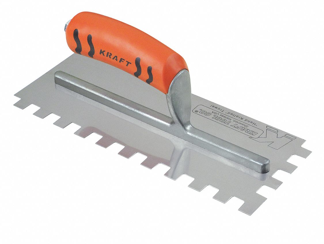 TROWEL,SQR NOTCH,FOR LRG CERAMIC/QUARRY