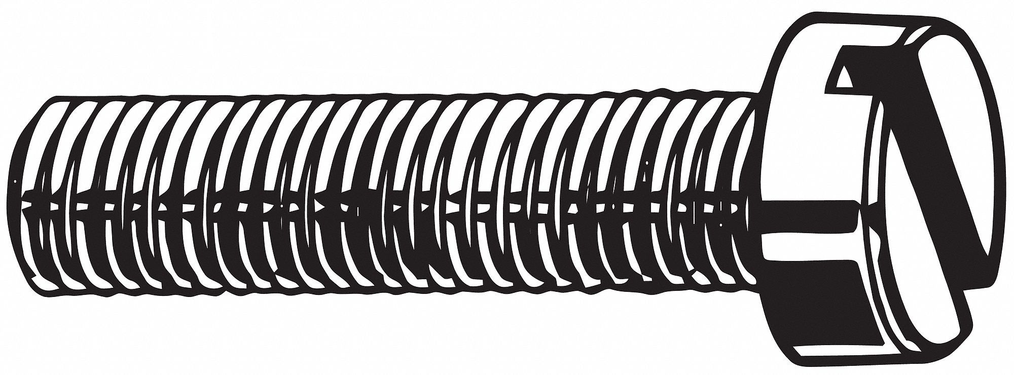 Machine Screw: M5x0.80 Thread Size, 50 mm Lg, Class 4.8, Steel, Zinc-Plated, Cheese, Slotted, 100 PK