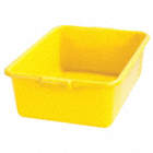 TOTE BOX,20IN L X 15IN W X 7IN H,YELLOW