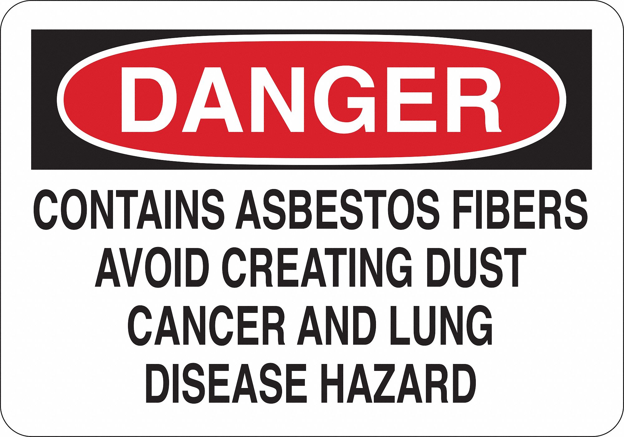 Danger Sign, Vinyl, Self-Adhesive, 10 in. H