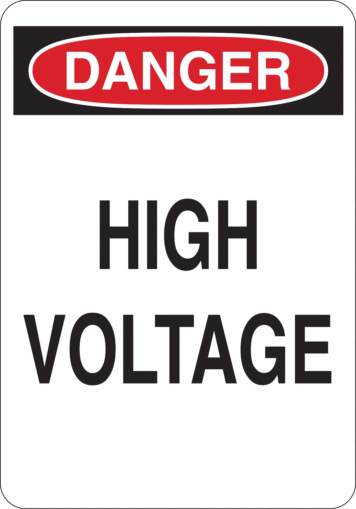 Danger Sign, Vinyl, High Voltage, 14 in. H