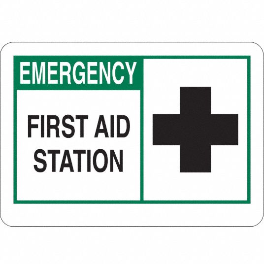 Aluminum, First Aid Sign, 10