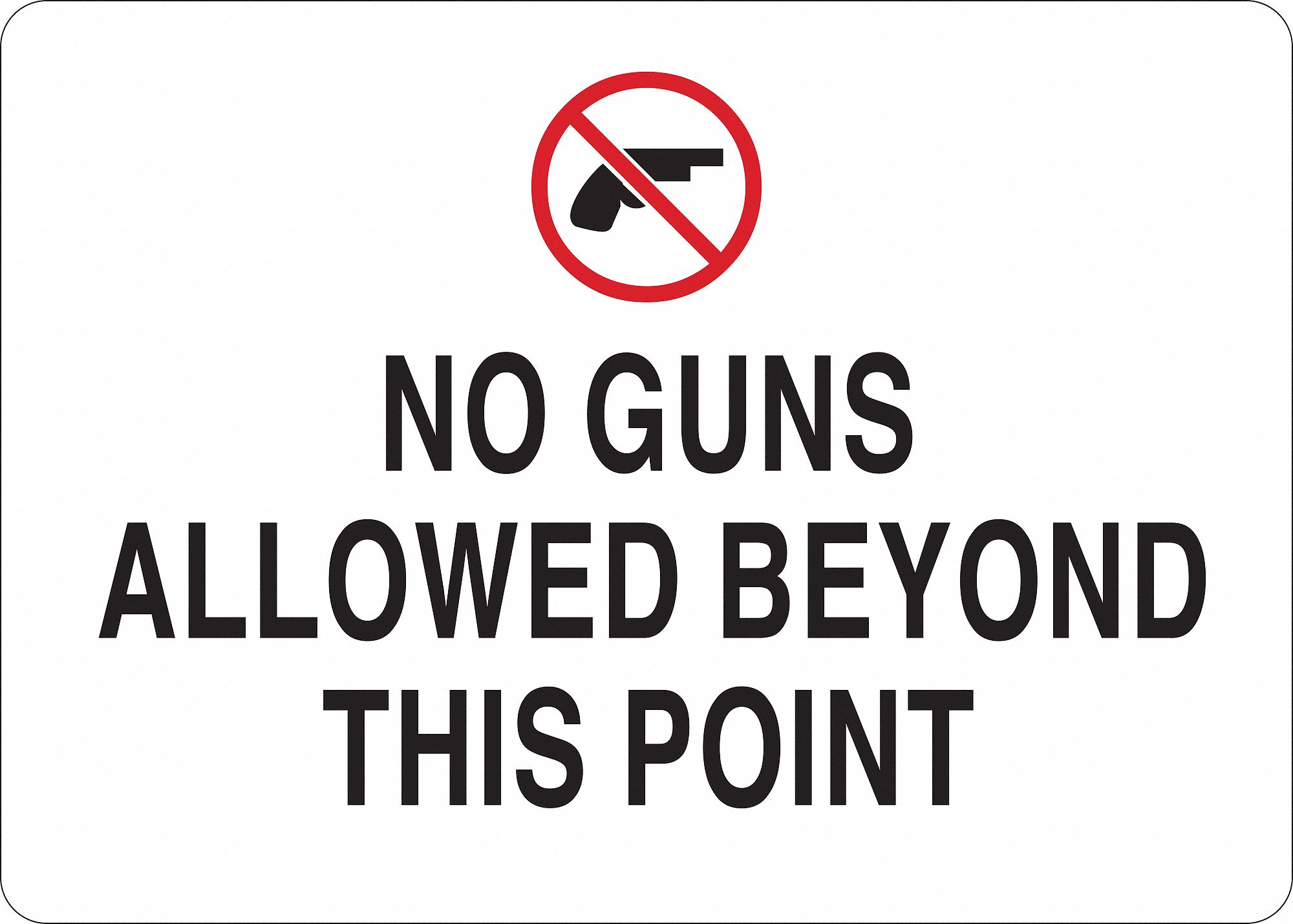 Admittance Sign, Vinyl, No Guns Allowed