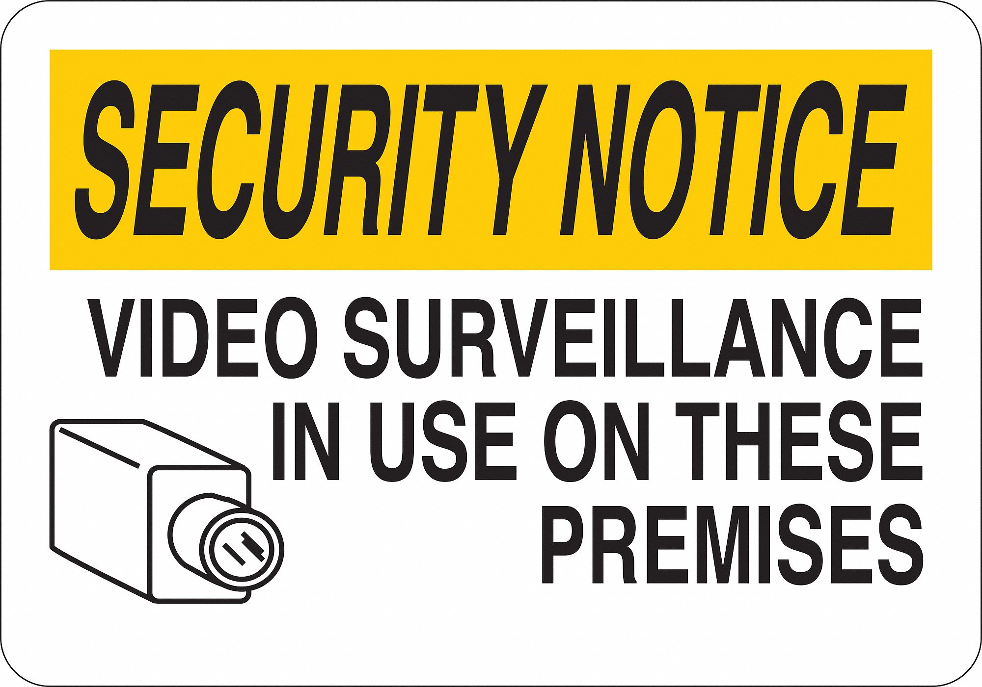 Security Sign, Security Notice Video, Pl