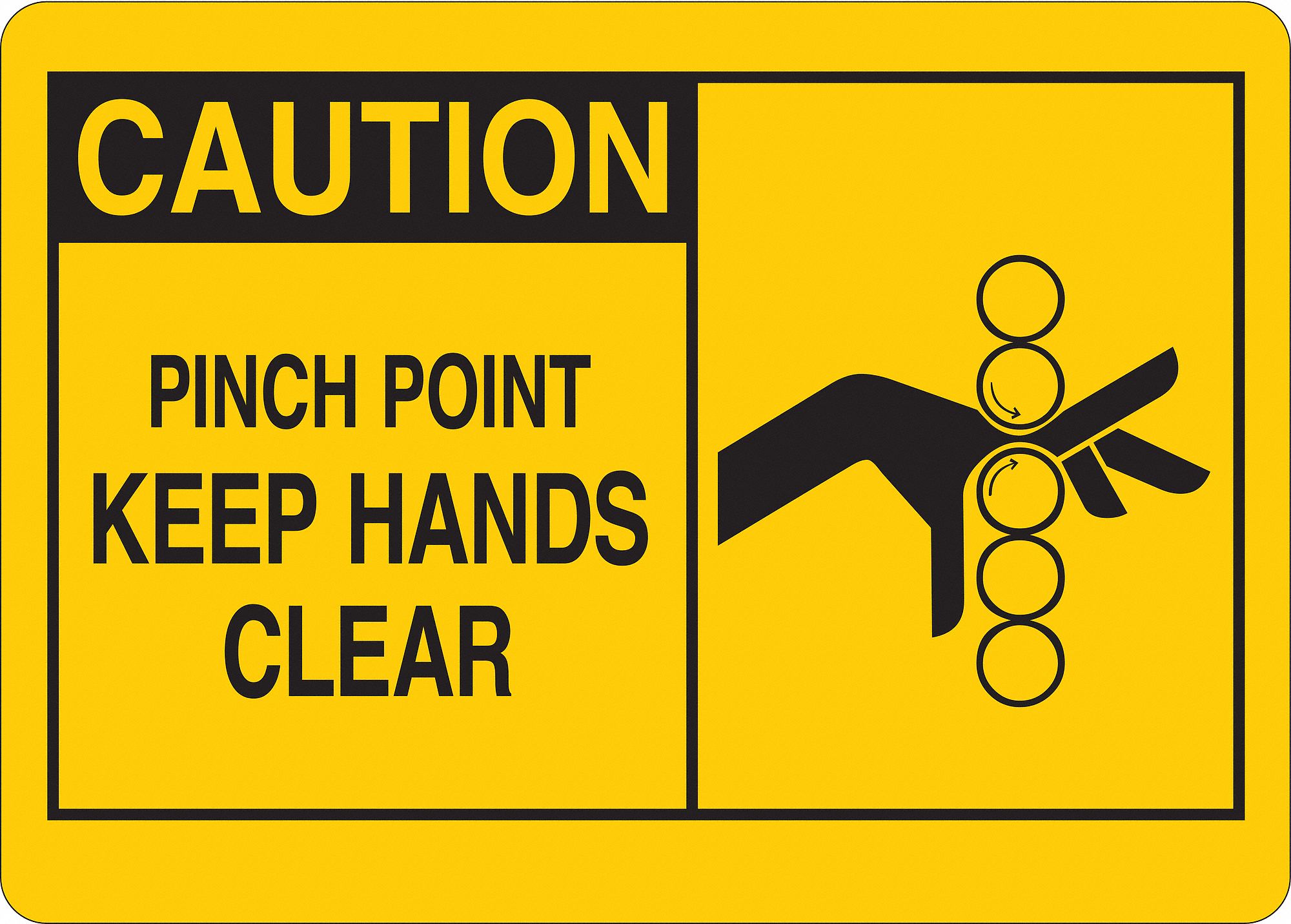 Caution Sign, Vinyl, Keep Hands Clear